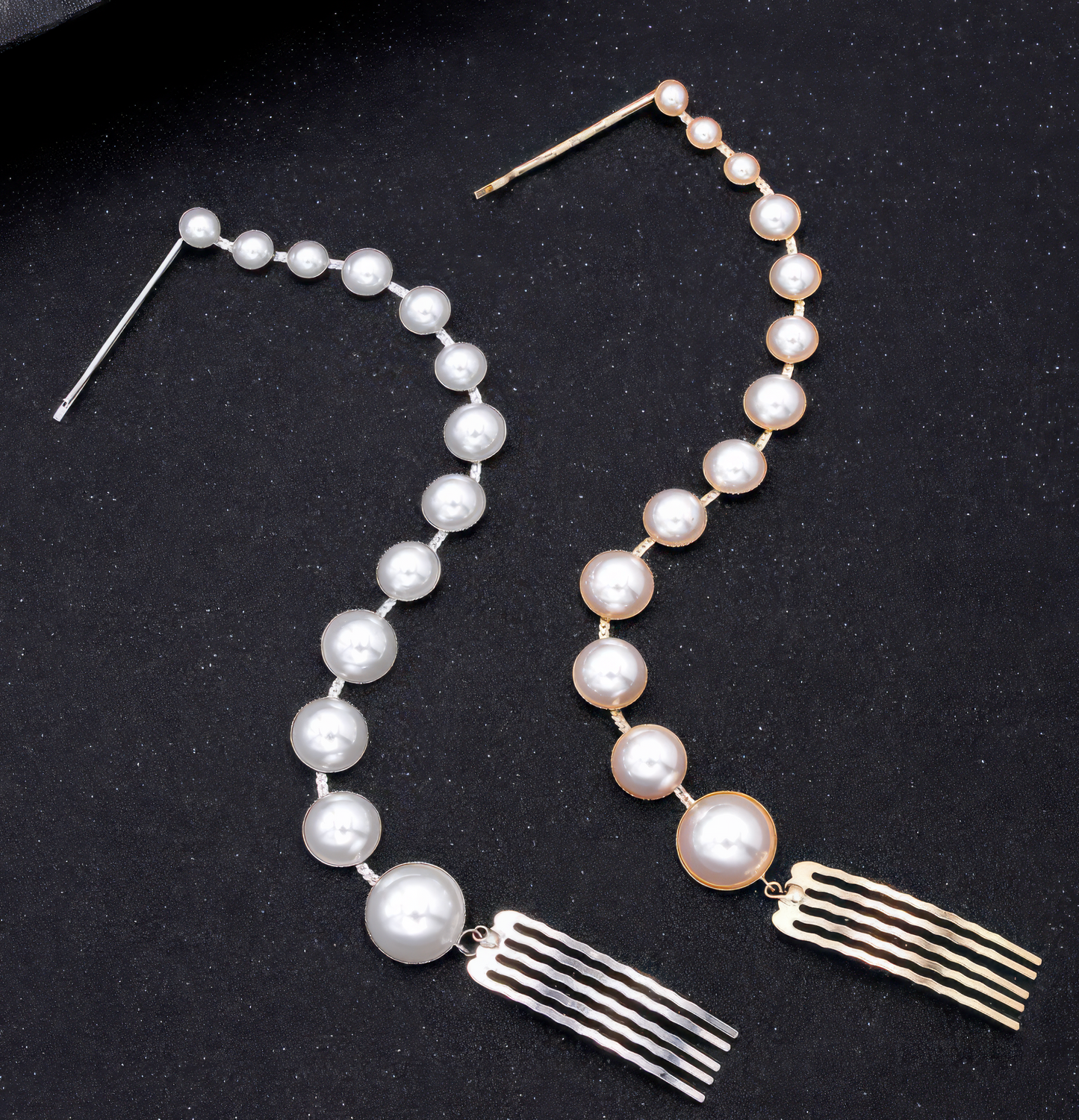 Pearl Hairpin Chains in Gold