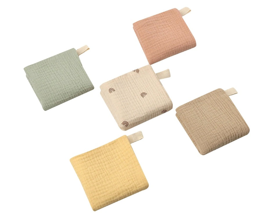 Soft Cotton Face Washcloth Set of 5 Assorted Colors