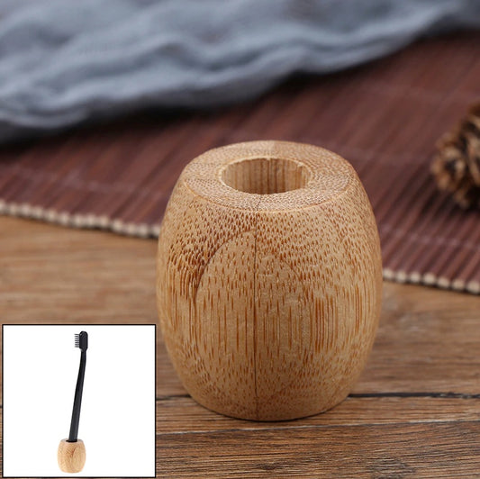 Eco-Friendly Bamboo Toothbrush Holder