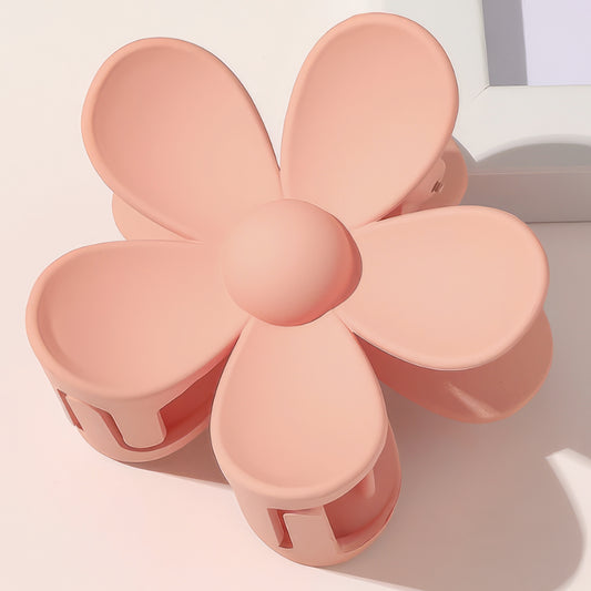 Flower Hair Clamp in Apricot
