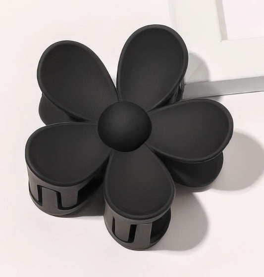Flower Hair Clamp in Black