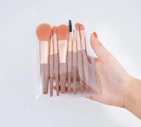 7 pc Makeup Brush Tool Kit in Blush
