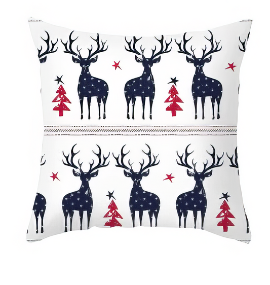 Scandanavian Deer Christmas Cushion Cover Navidad Merry Christmas