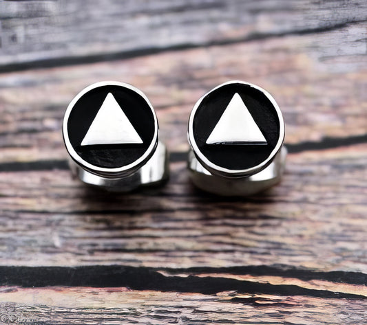 Triangle Minimalist Stud Earrings in Silver