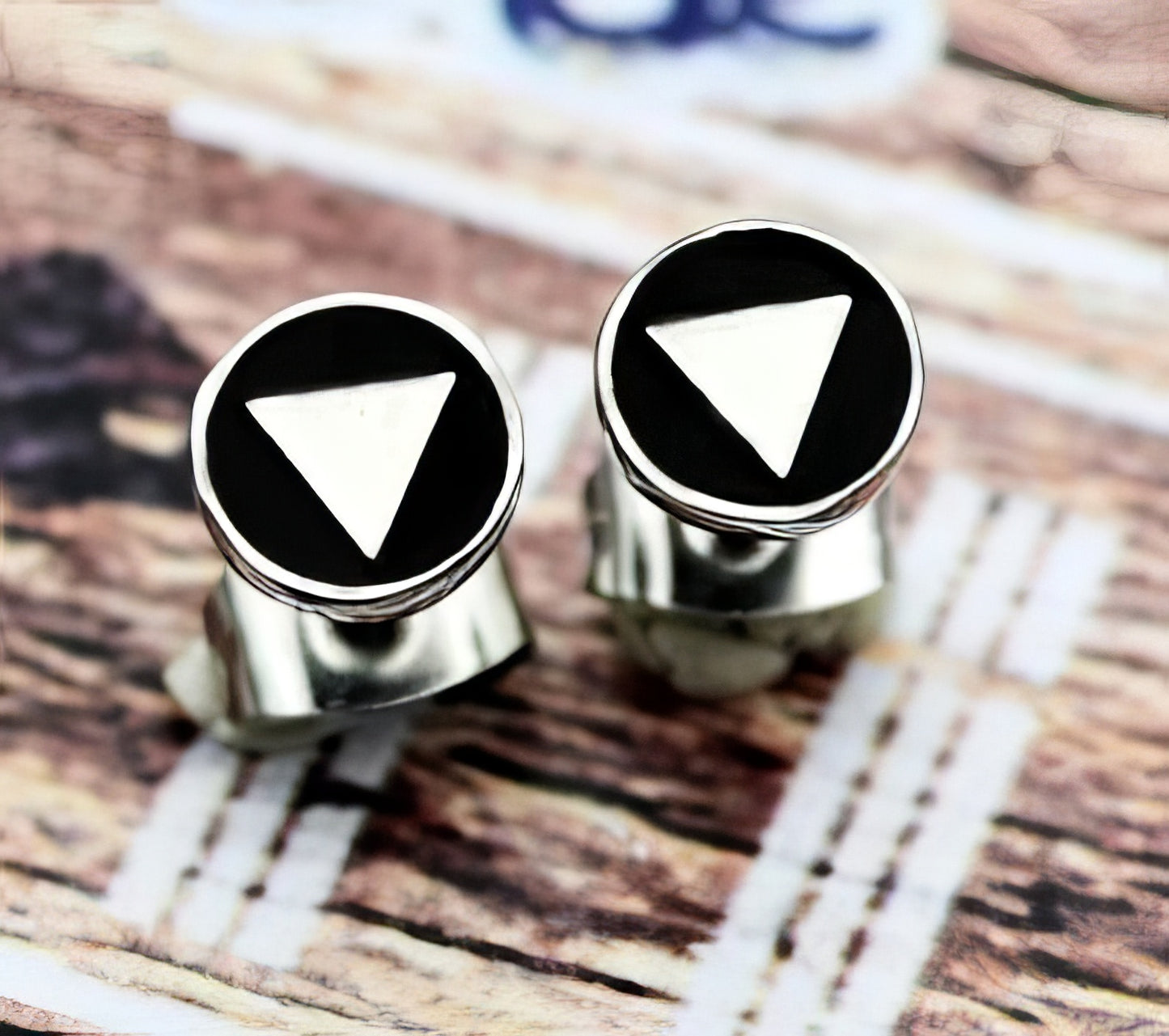 Triangle Minimalist Stud Earrings in Silver