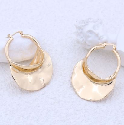 Trending Basket Hoop Earrings in Gold