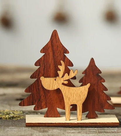 Wood Christmas 3D Scenery Large