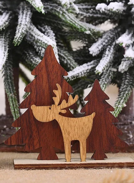 Wood Christmas 3D Scenery Large