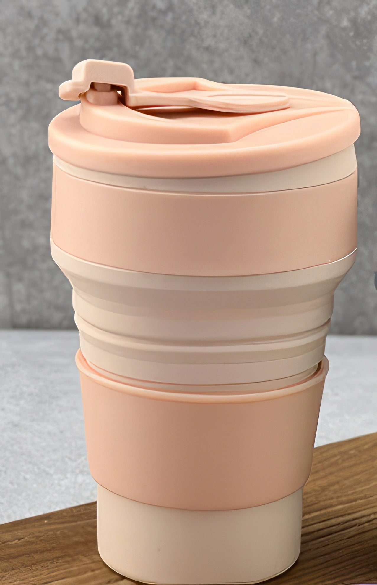 Silicone Collapsable Cup 16 oz cup in Soft Blush Pink