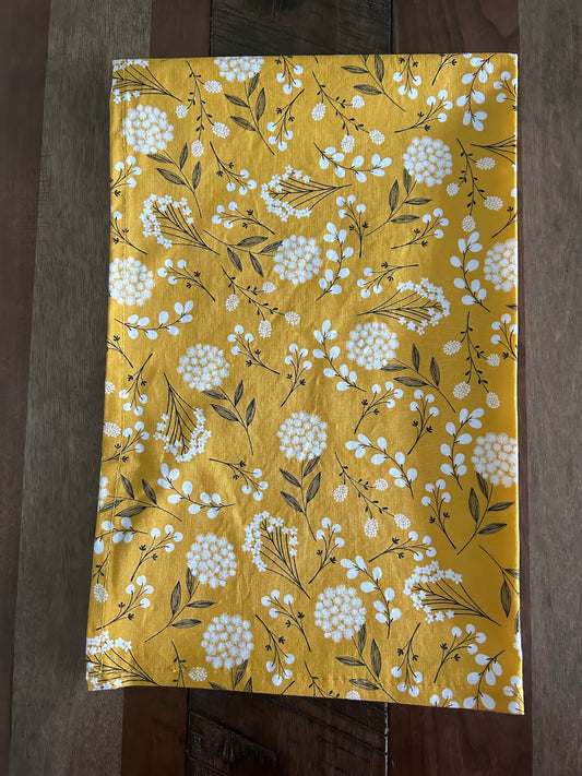 Cotton Tea Towels Golden Floral 16x27