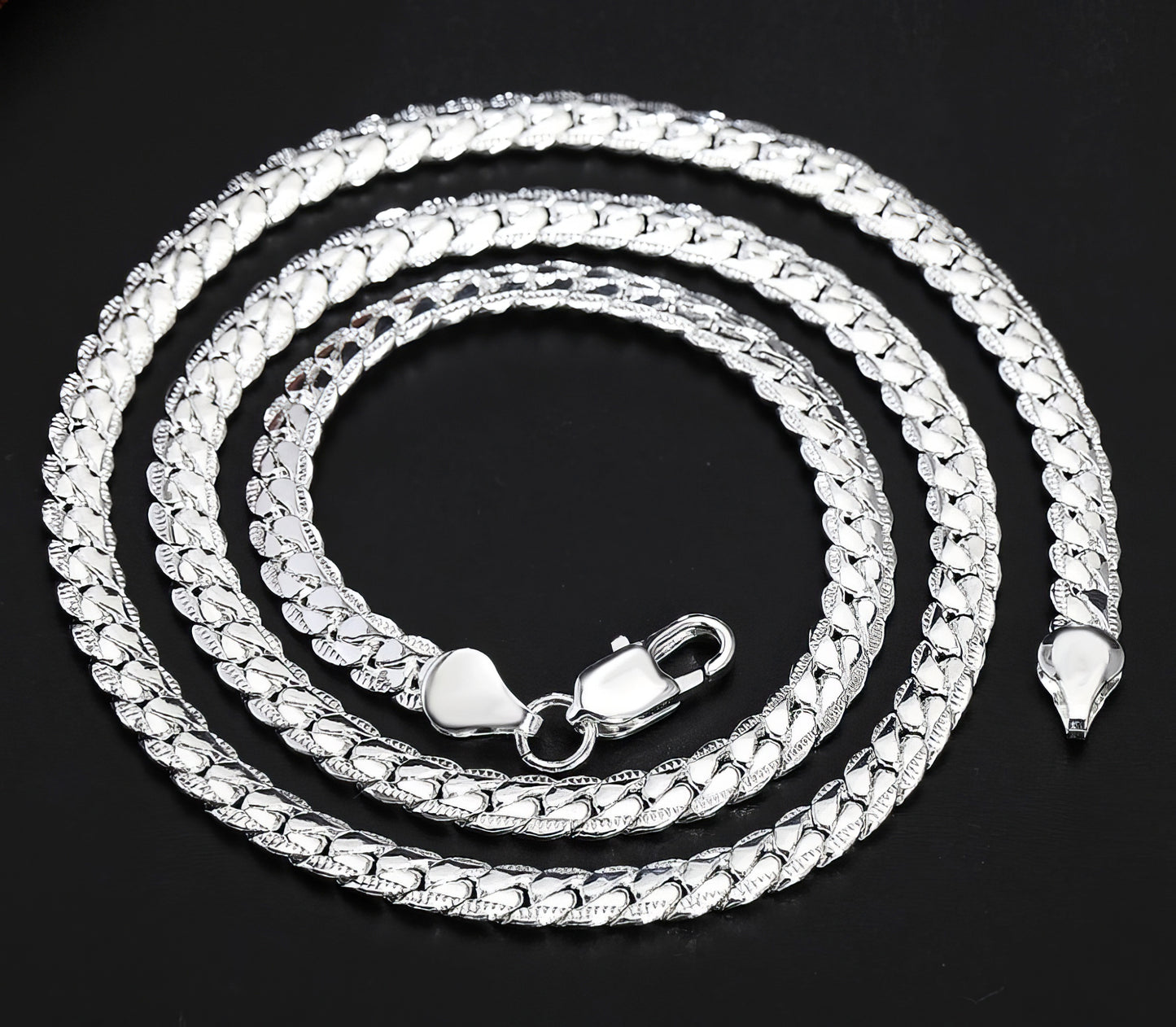 925 Stamped Silver 6mm Chain Necklace 50cm