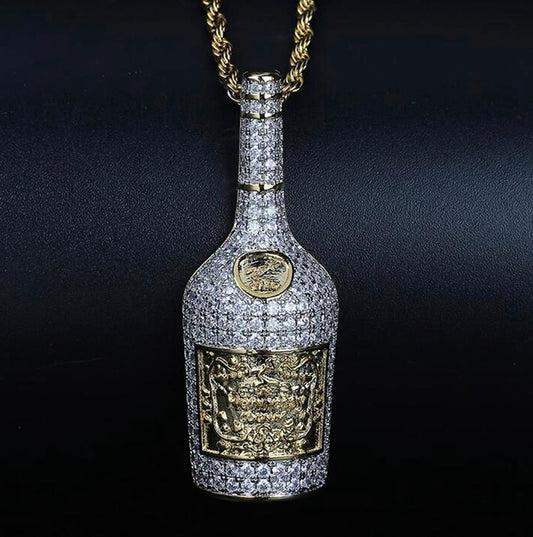 Whiskey Bottle Pendant Necklace