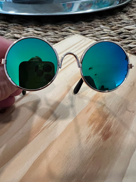 Small Pet Toy Pet Dog Sunglasses Green Reflective
