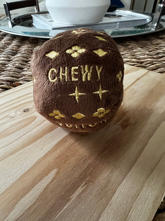 Luxury Pet Toy Chewy Vuiton Ball