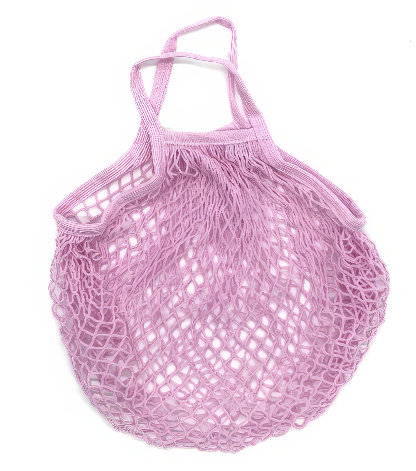 Portable Reusable Cotton Mesh Grocery Bag in Eggplant