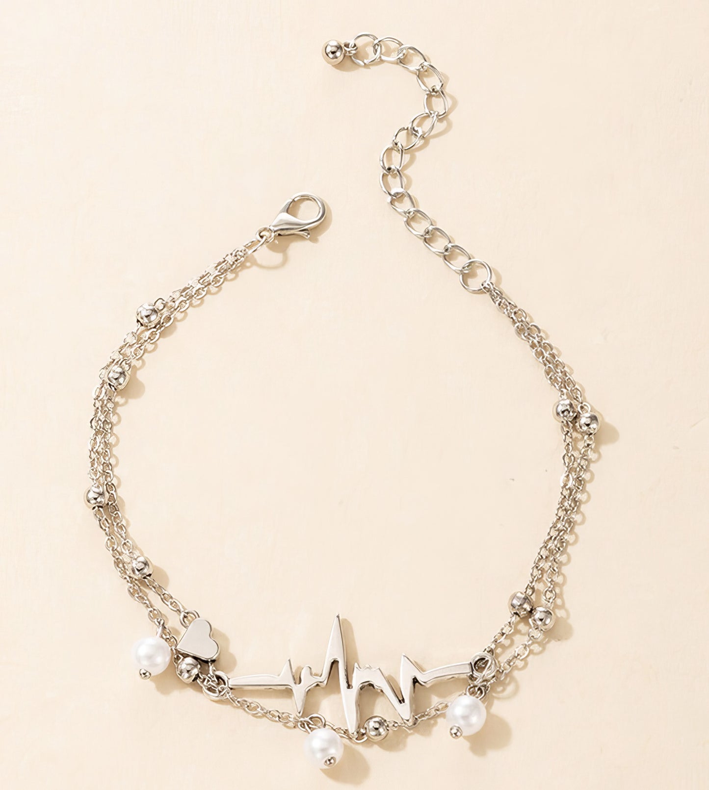 Heartbeat Pearl Anklet