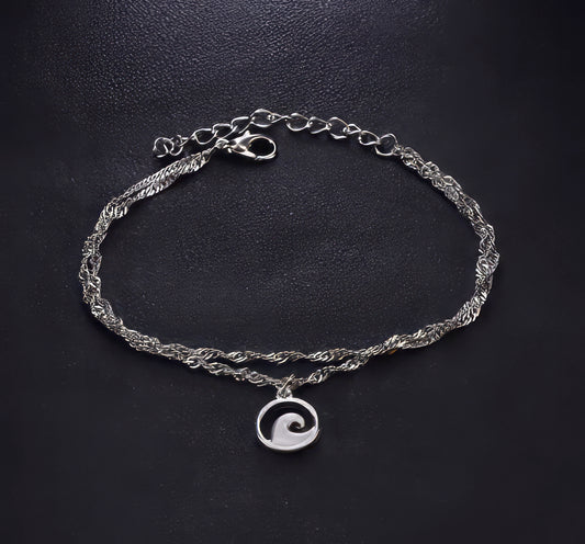 Bohemia Style Multilayer Ripple Wave Anklet