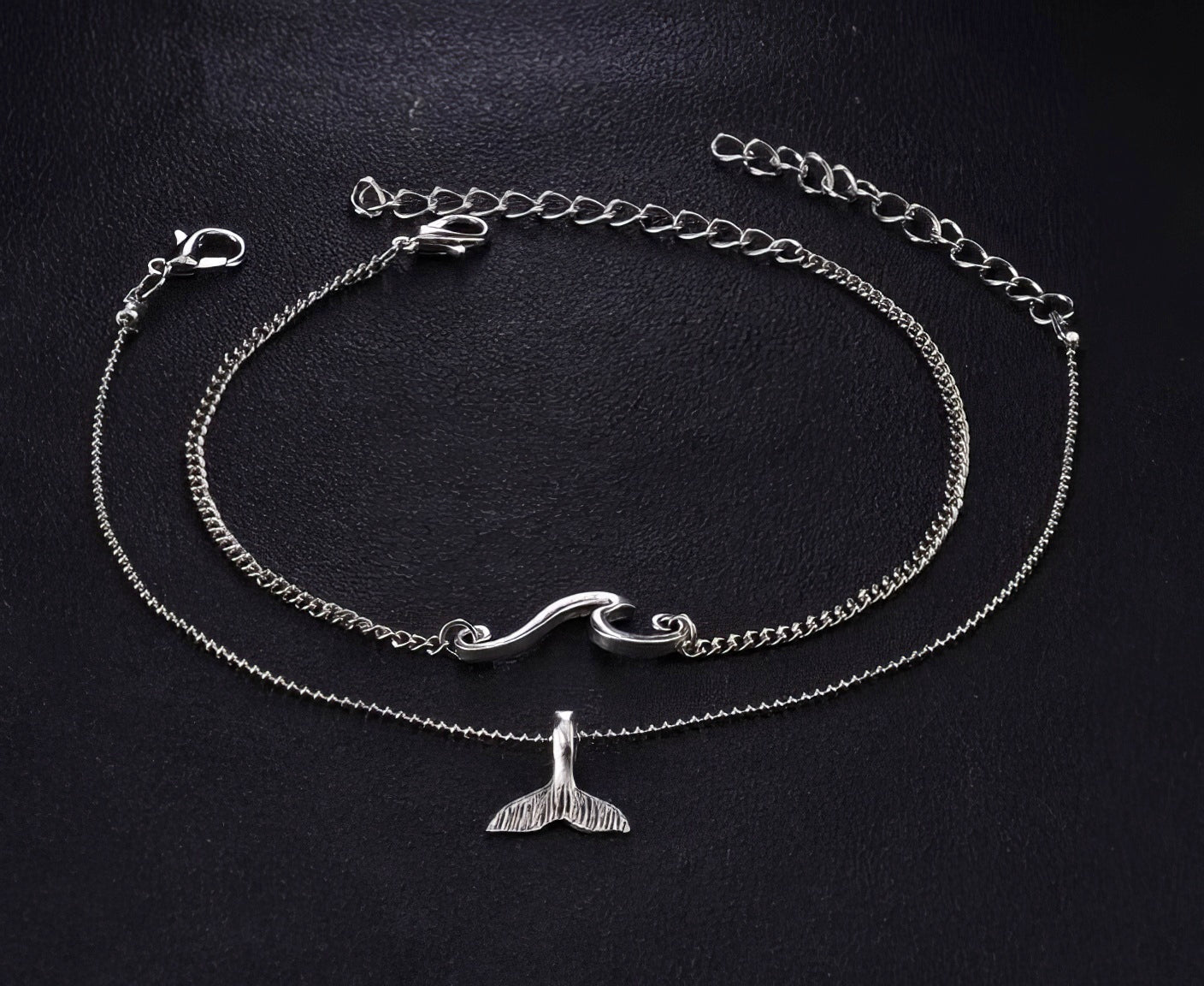 Sea Waves Beach Mermaid Tail Anklet