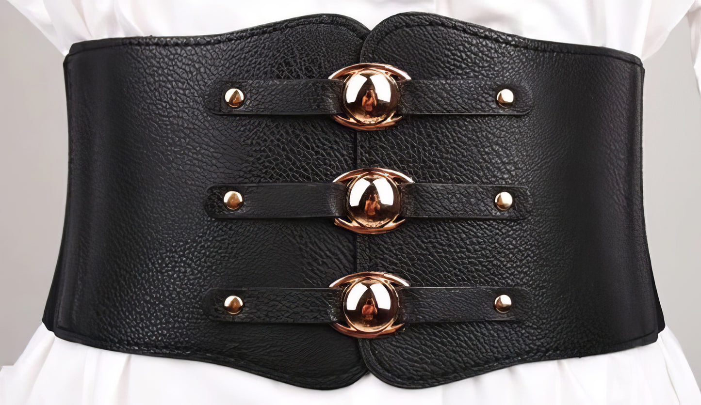 Extra Wide Cumberland Belt in Black