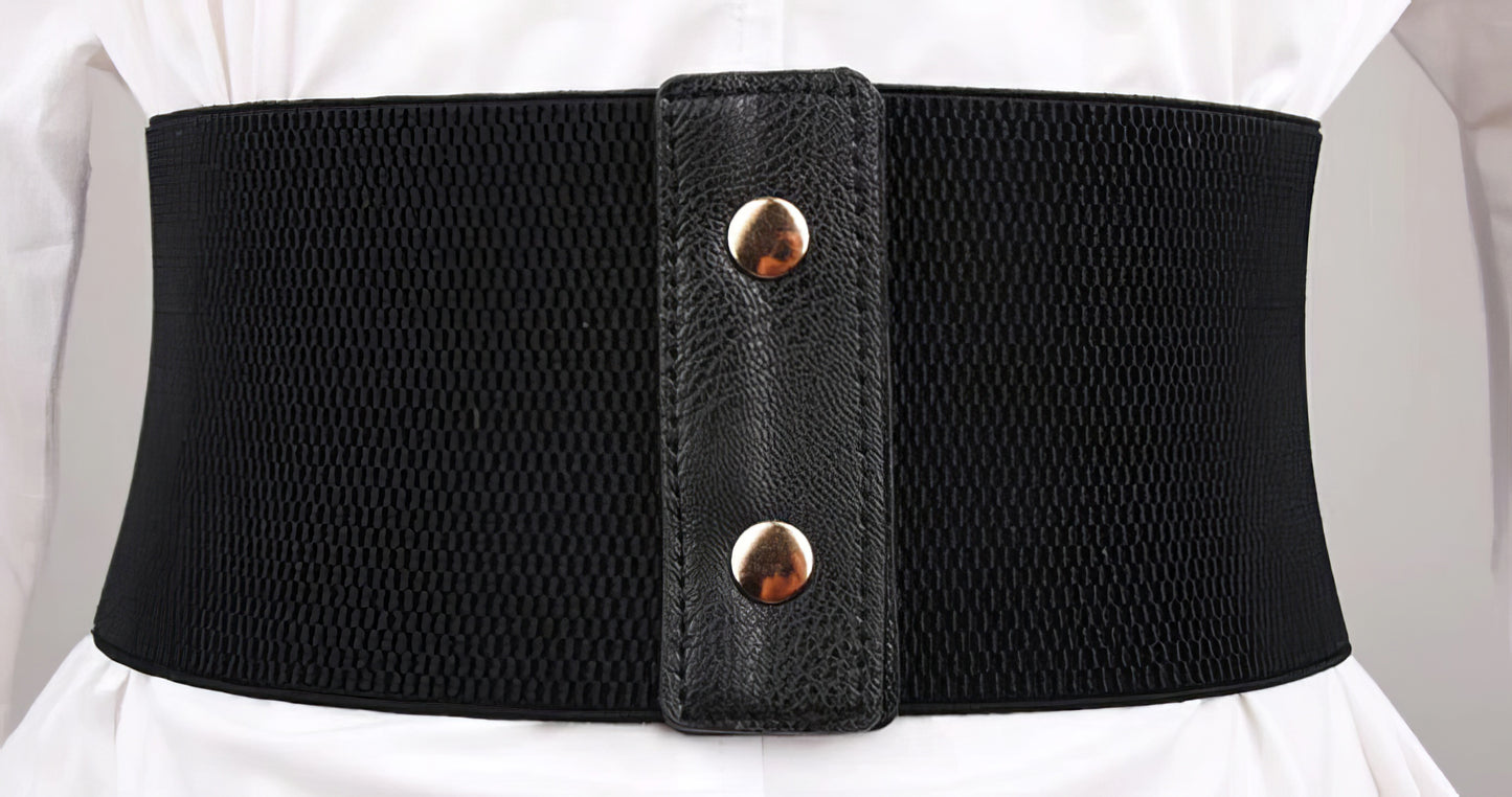 Extra Wide Cumberland Belt in Black