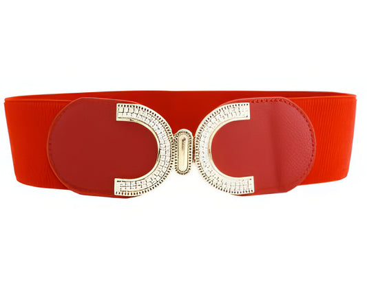 Cardinal Red Rhinestone Embellished Cumberland Belt