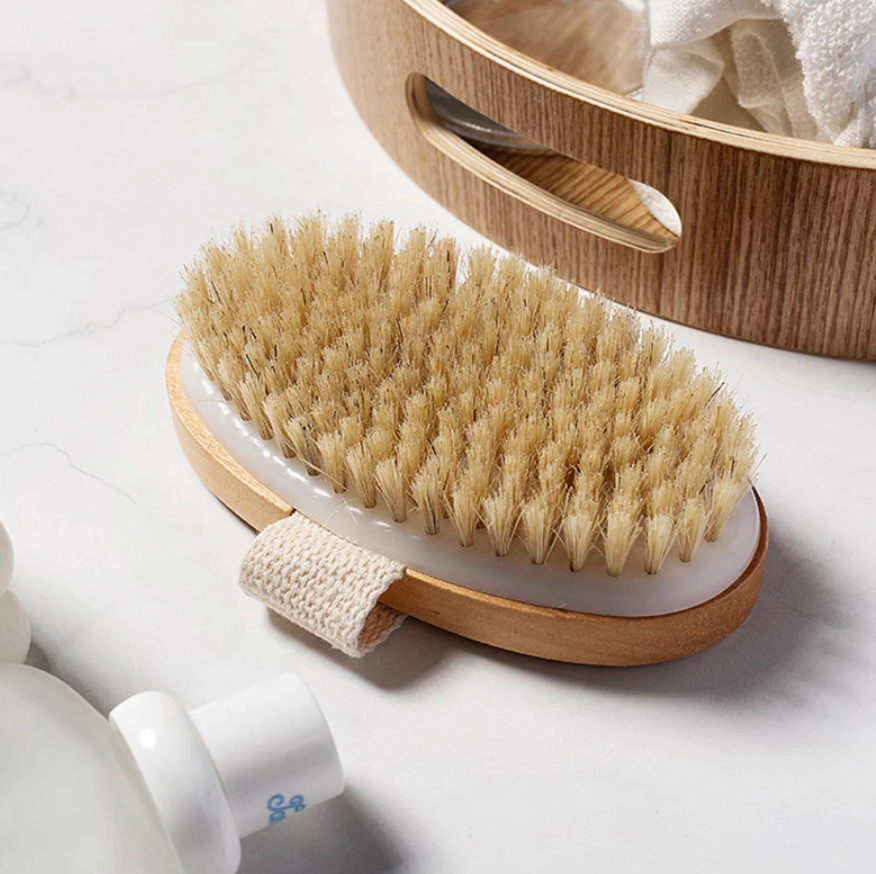 Natural Bristle Soft Body Brush