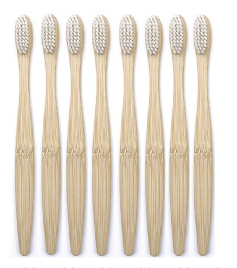 All Natural Bamboo Toothbrush in White