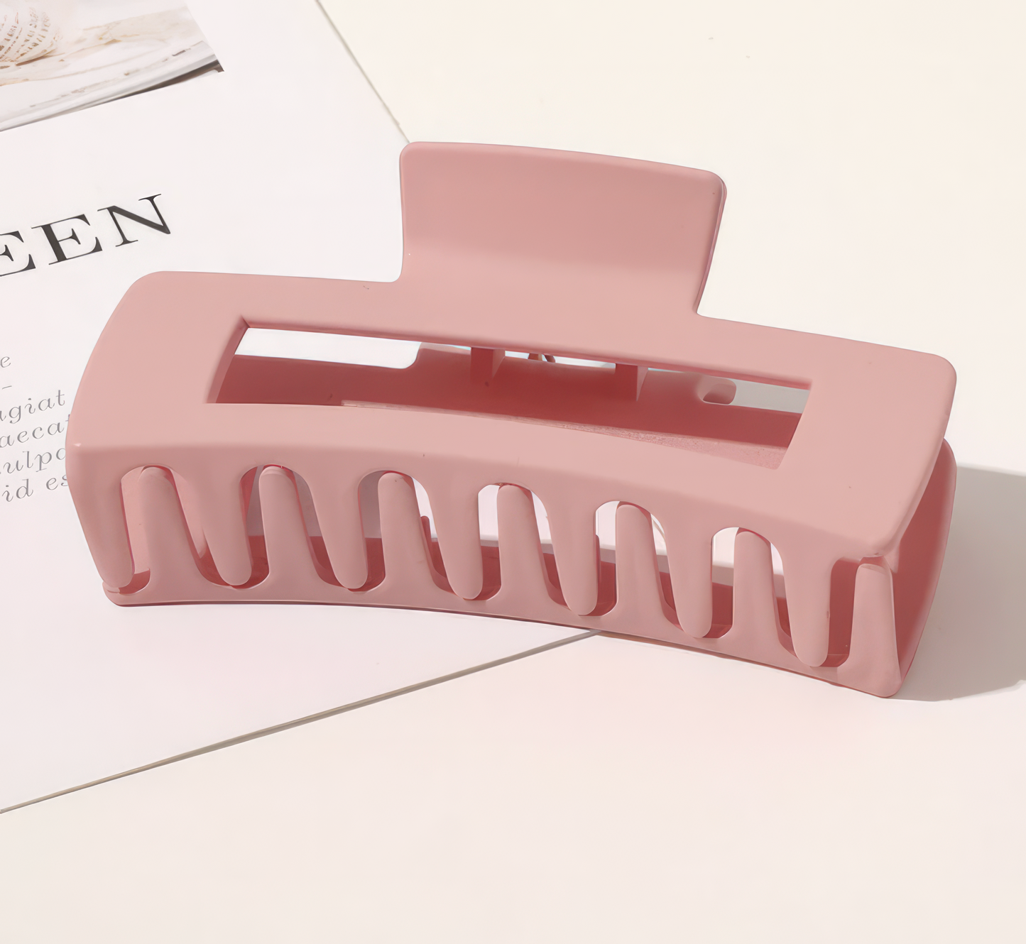 Matte Color Hair Clip Blush Pink