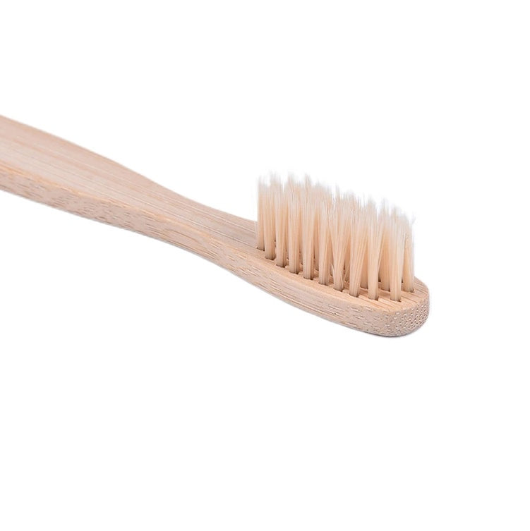 All Natural Bamboo Toothbrush with Charcoal Bristles in Natural