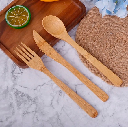 Natural Bamboo Travel Cutlery Set