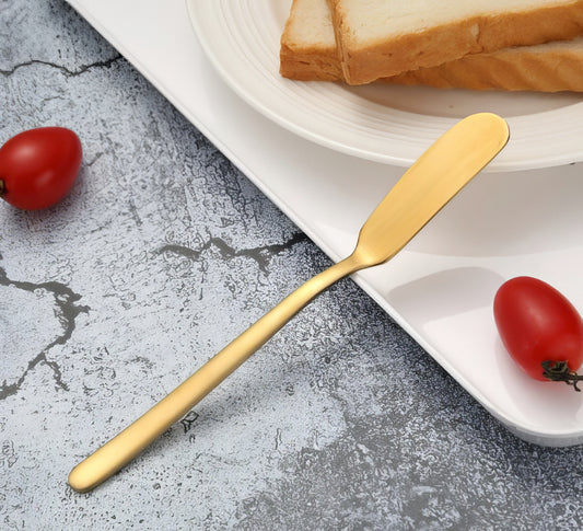 Long Handle Jam Dessert Knife in Gold