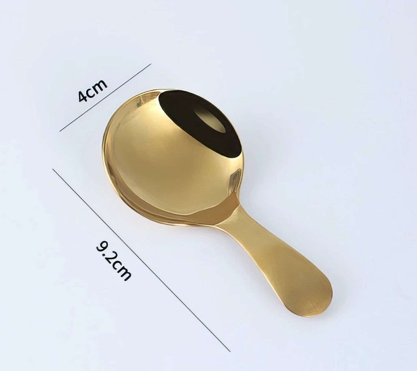 Stainless Steel Dessert Seasoning Spoon in Gold Tone