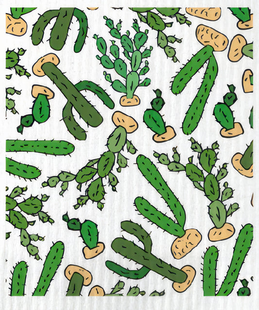 Swedish Kitchen Fiber Dishcloth Towel Biodegradable Counter Wipe Cactus X