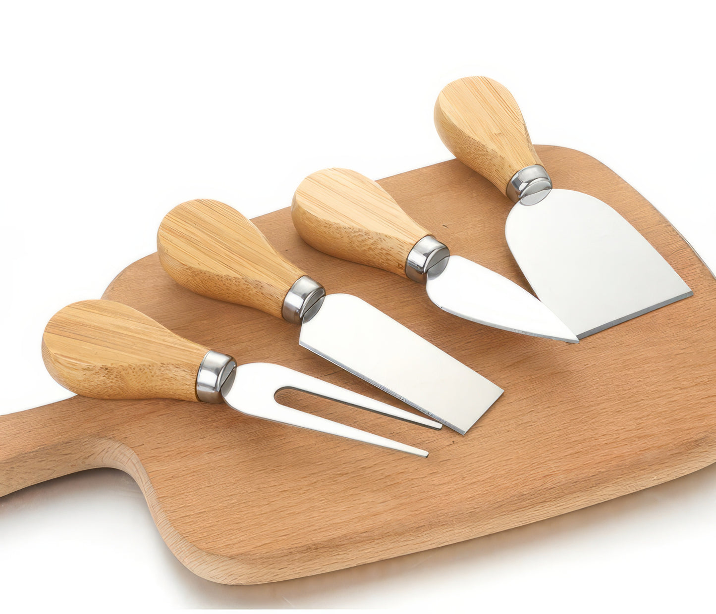 Natural Wood Cheese Knife Set of 4