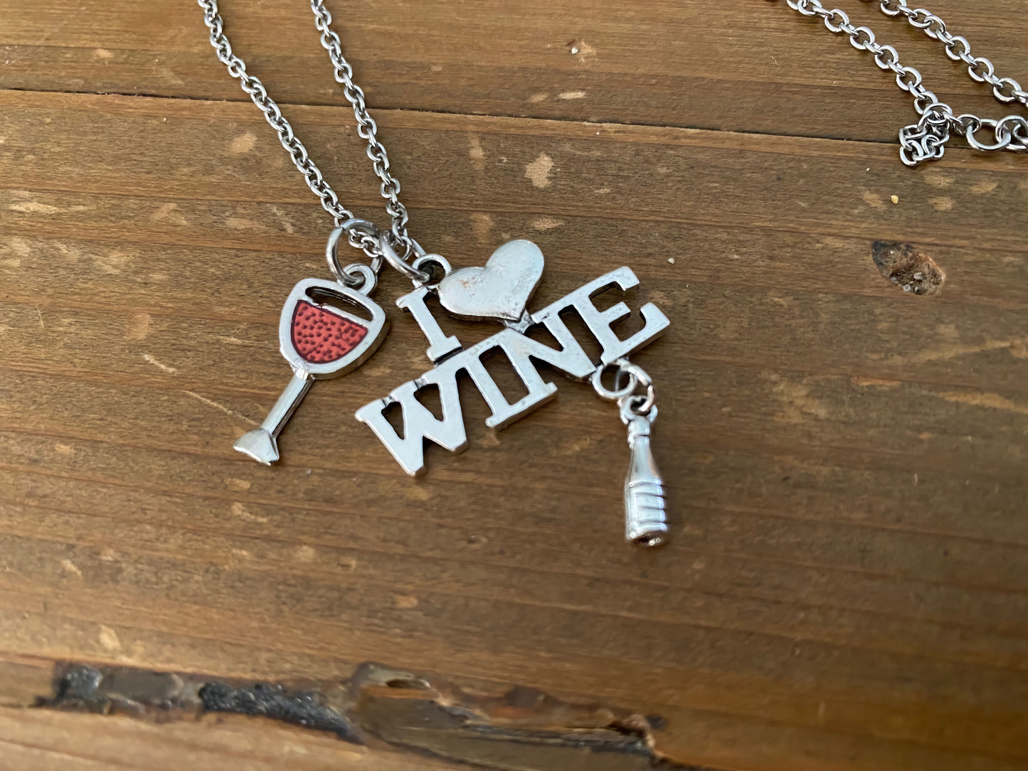 Lovin' Wine Charm Pendant Necklace