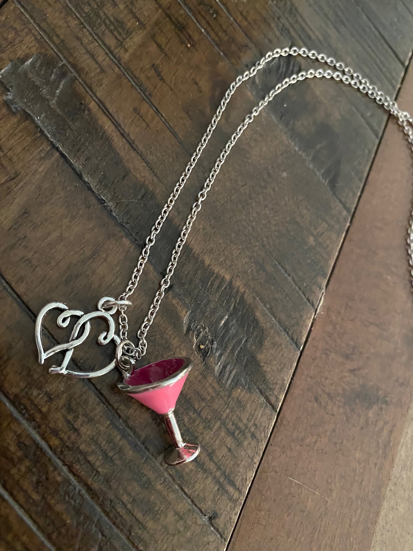 Love Me Some Martinis Charm Pendant Necklace