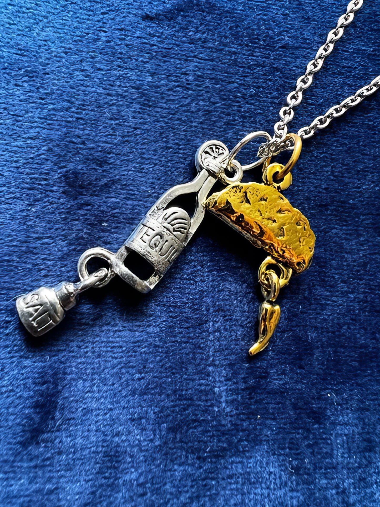 Tequila and Tacos Charm Necklace