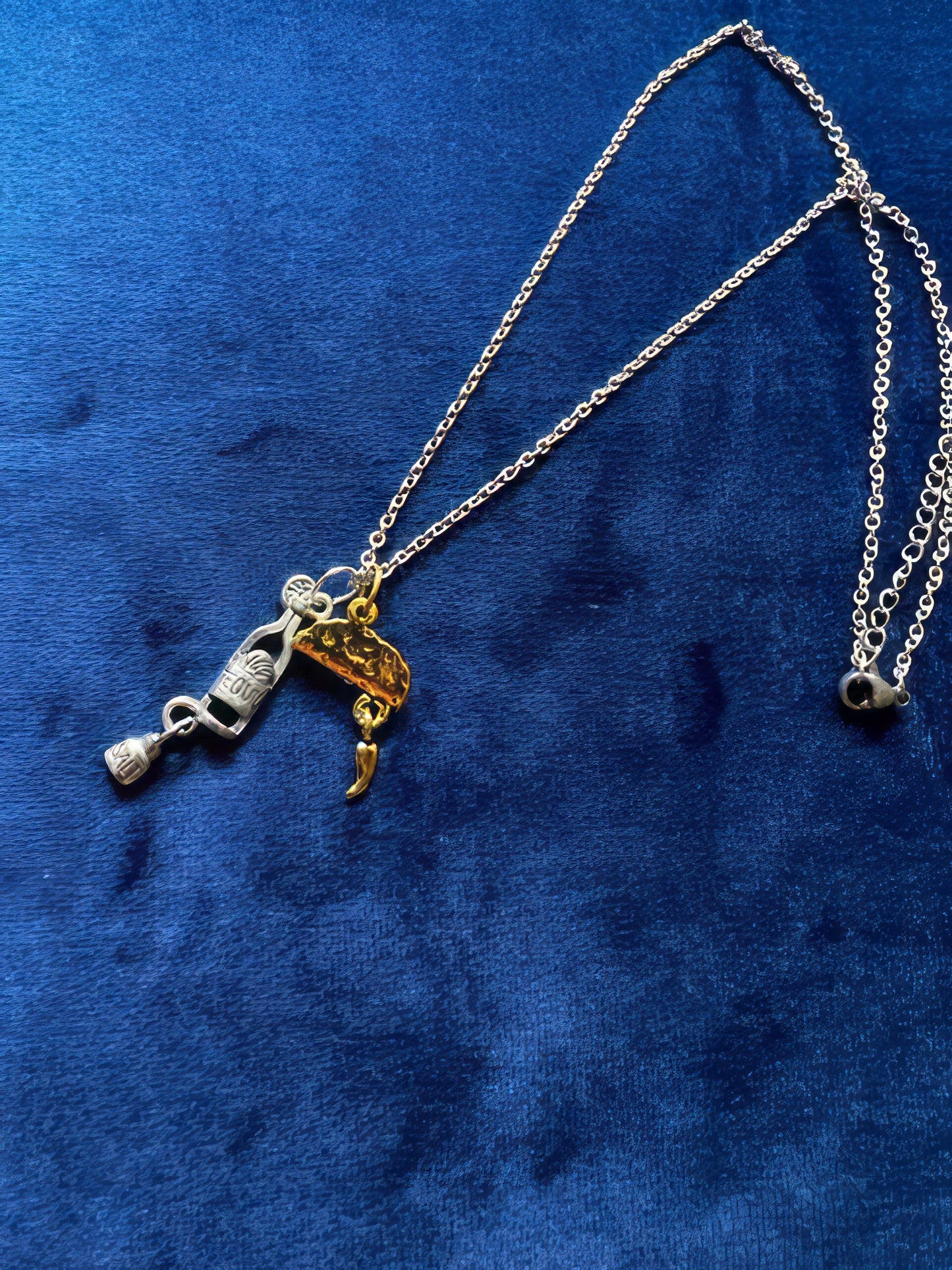 Tequila and Tacos Charm Necklace