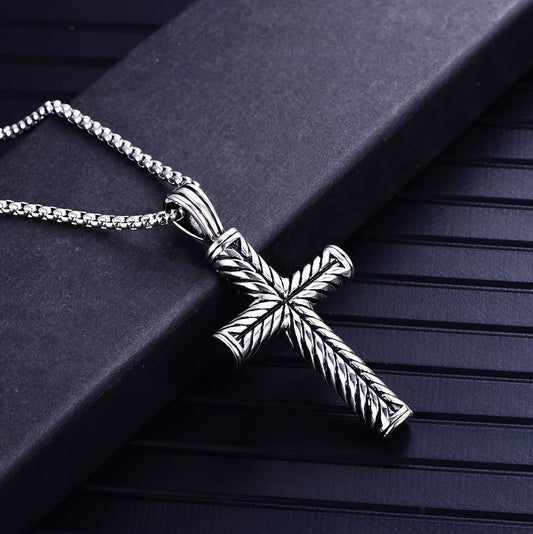 Stainless Steel Cross Pendant Necklace