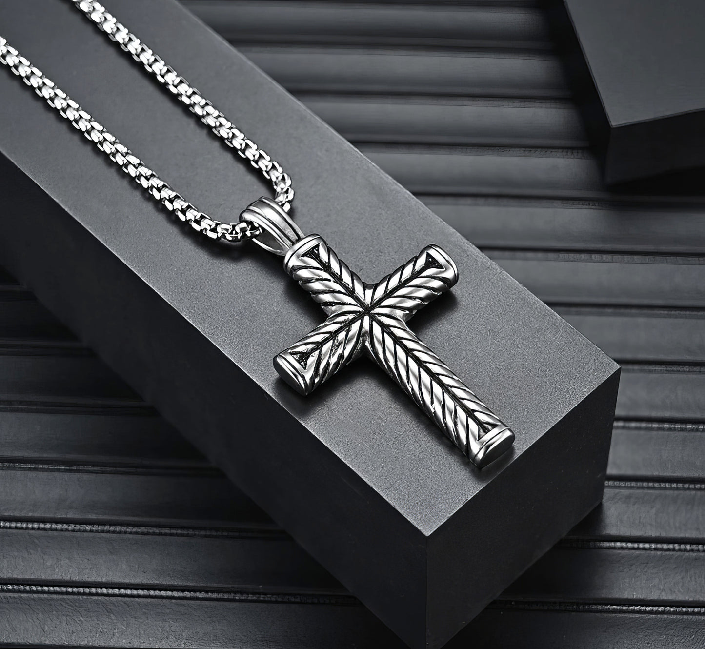 Stainless Steel Cross Pendant Necklace