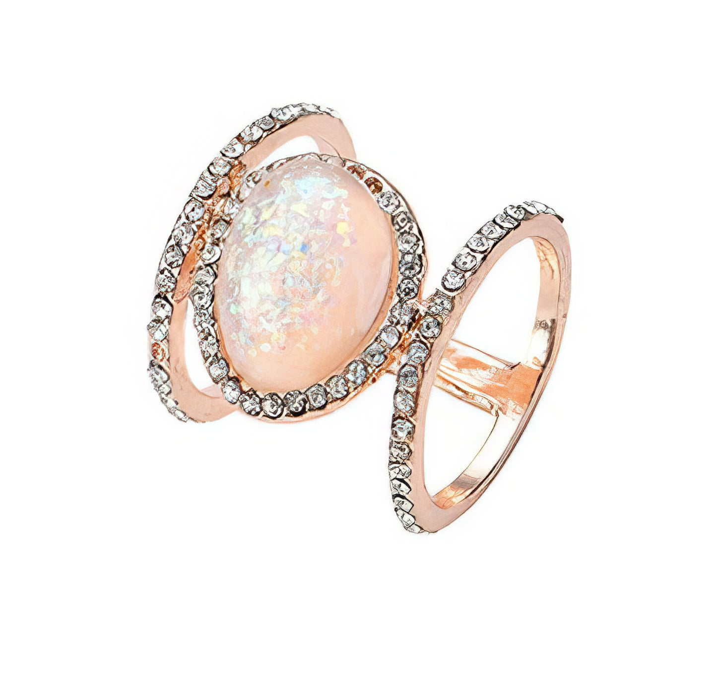 Moonstone Opal Ring in Rose Gold Sizes 8