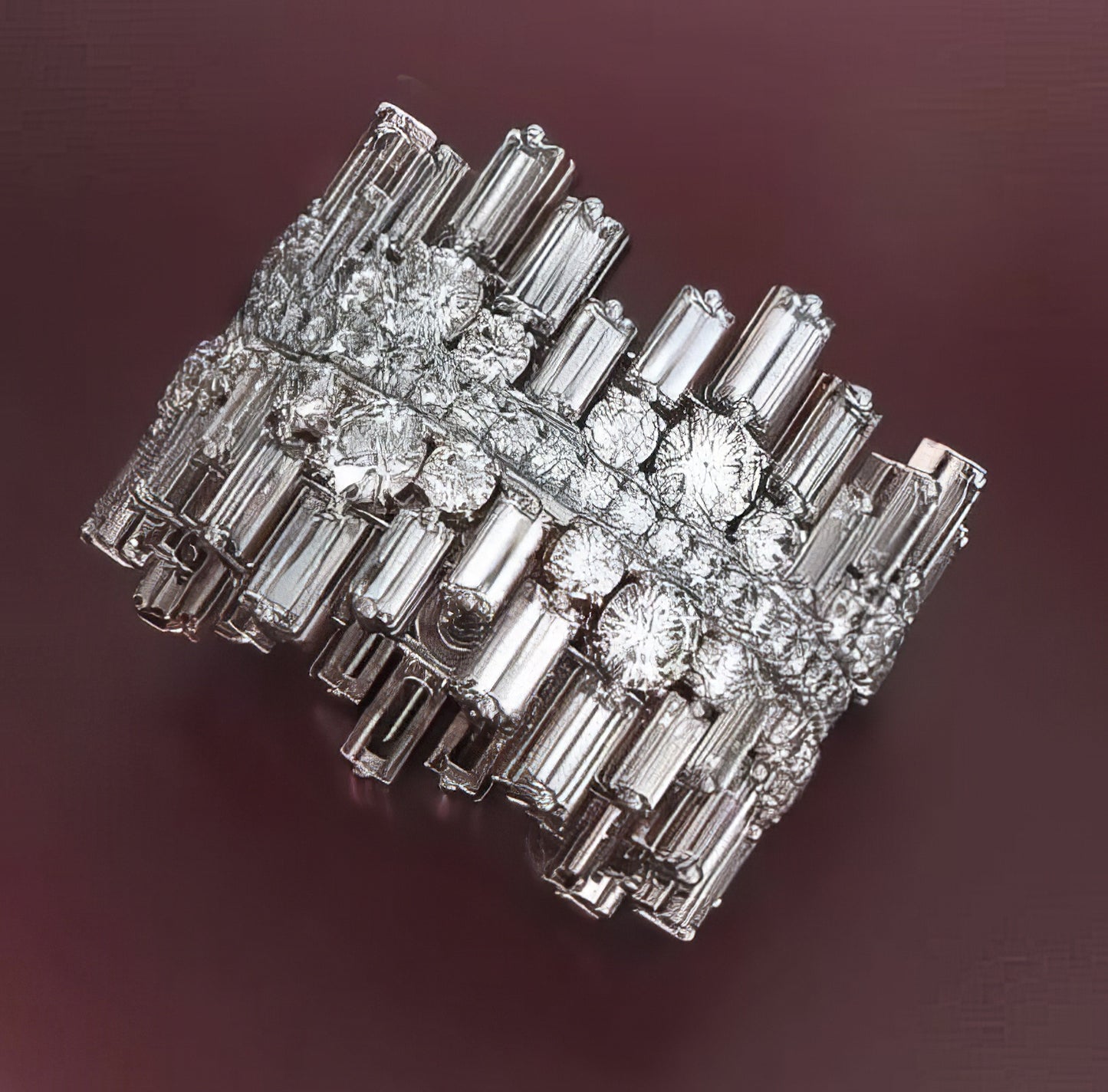 Irregular CZ-Inlaid Zircon 925 Sterling Silver Ring in Silver