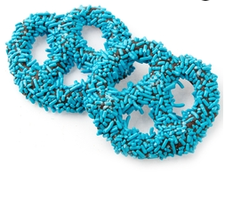 Chocolate Pretzels with Blue Sprinkles 2 ct